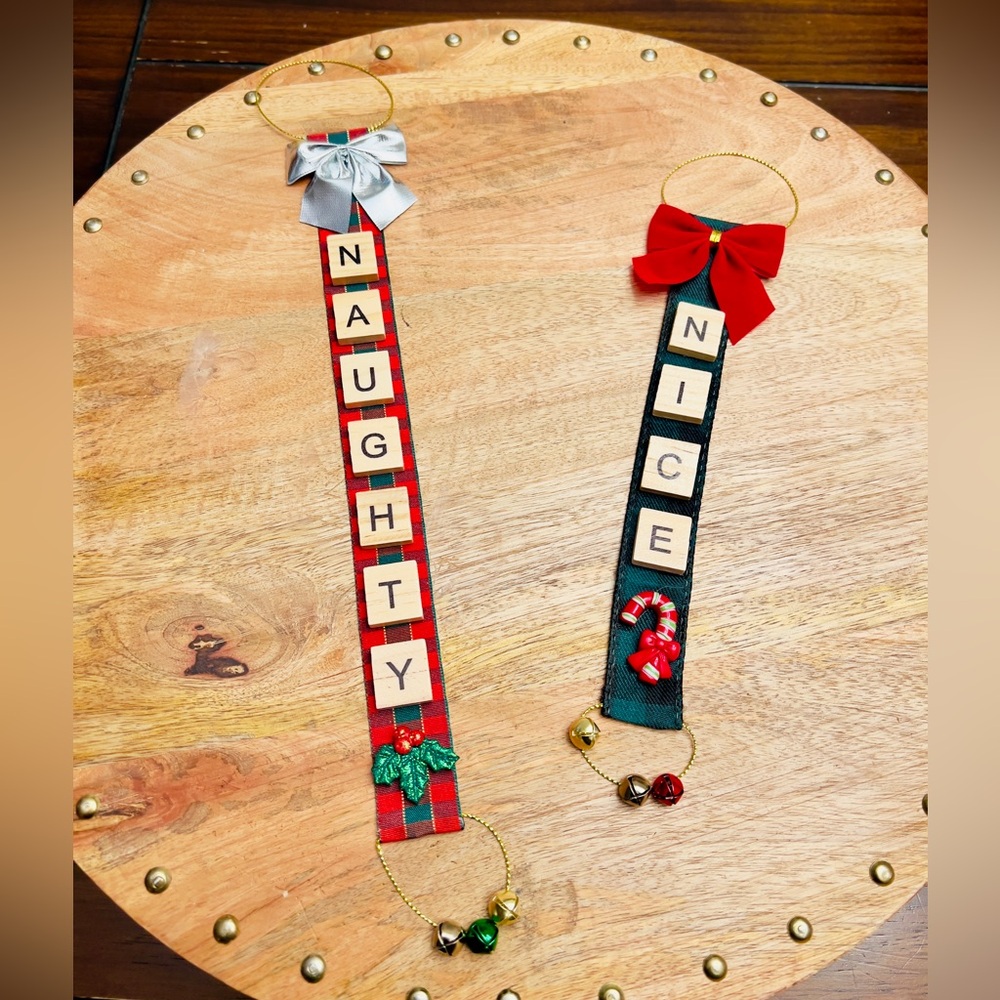 Handmade Scrabble Tile Christmas Ornament – Custom Holiday Word Décor - Picture 7 of 14